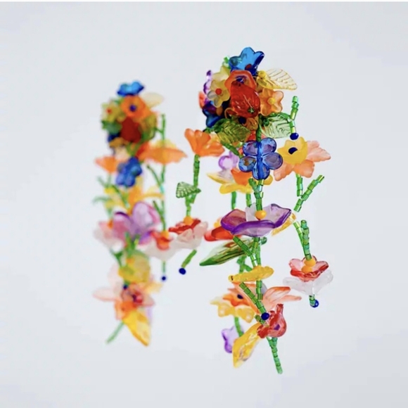 🆕 Cascading flower earrings - Picture 5 of 5